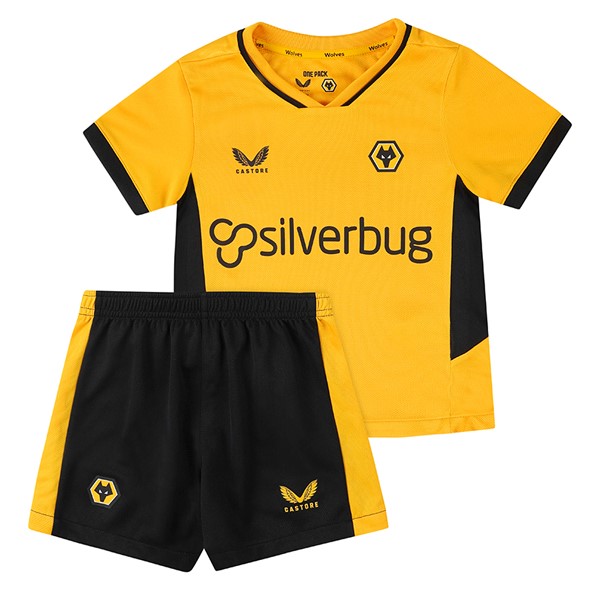 Camiseta Wolves 1ª Kit Niño 2021 2022 Amarillo